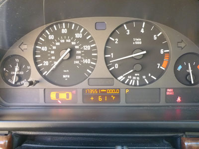 1997 BMW 528i E39 - Instrument Cluster Speedometer Tachometer Gauges 621183758977